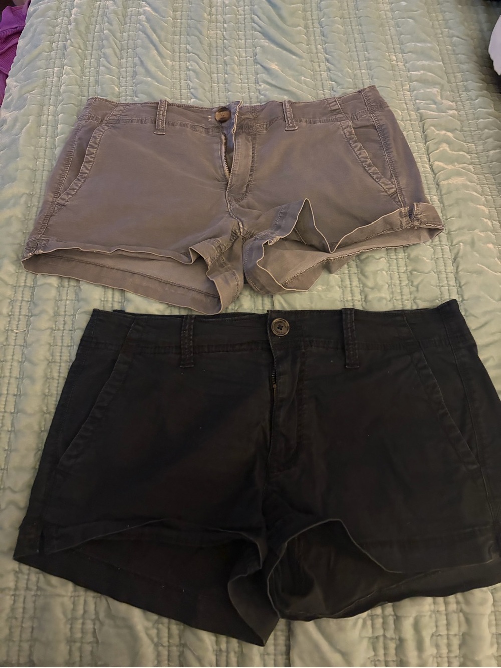 American Eagle Outfitters Gray and Black Women’s Shorts Duo